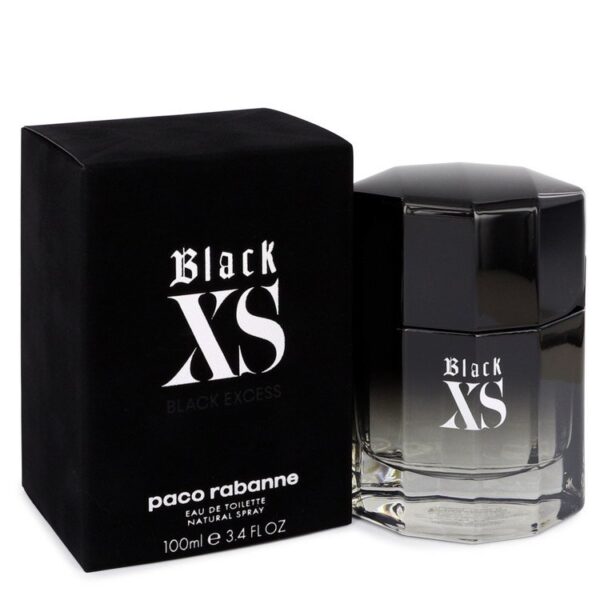 בקבוק בושם "Black XS" של פאקו רבאן, 100 מ"ל, עם עיצוב שחור מעודן ואפל. בושם זה מציע ניחוח ייחודי שמתאים לגברים, מושלם לשימוש יומיומי או לאירועים מיוחדים.