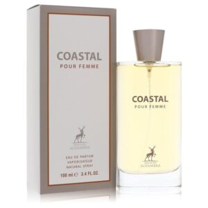 בושם "Coastal Pour Femme" של Maison Alhambra, בנפח 100 מ"ל, מציע ניחוח ייחודי לנשים עם עיצוב אלגנטי ומודרני.