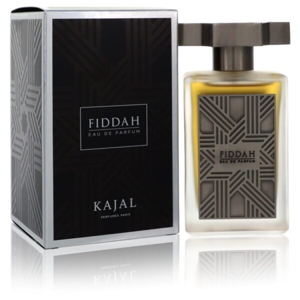 בקבוק בושם FIDDAH מבית KAJAL, עם עיצוב מודרני ואלגנטי, מציג ניחוח ייחודי ואיכותי.