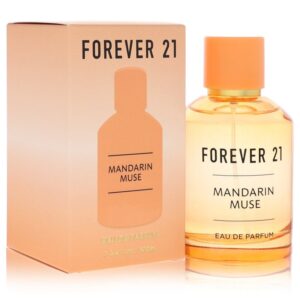 בקבוק ואריזת הבושם "Mandarin Muse" של Forever 21, ניחוח פרחוני ורענן בנפח 100 מ"ל.