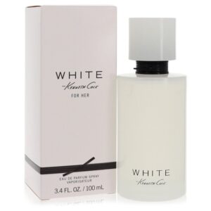 בקבוק של בושם "WHITE" מאת קניית' קול, מיועד לנשים, בנפח 100 מ"ל, עם אריזת קרטון מעוצבת.