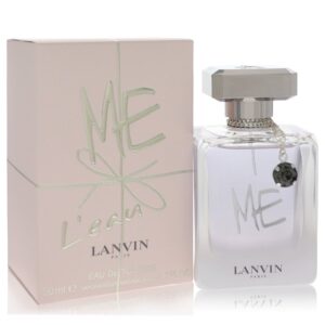 בקבוק ובית של בושם "ME L'eau" מבית לנווין, נפח 50 מ"ל, אריזת קרטון ורודה עם לוגו מבריק.