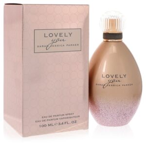 בקבוק של בושם "Lovely You" של שרה ג'סיקה פארקר, עם אריזת קרטון ורודה ומעוגלת, בנפח 100 מ"ל.