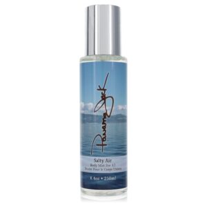 תמונת תרסיס גוף "Salty Air" של Panama Jack בנפח 250 מ"ל, מיועד לשימוש לכל, עם עיצוב מים ושמים המעניק תחושת רעננות.