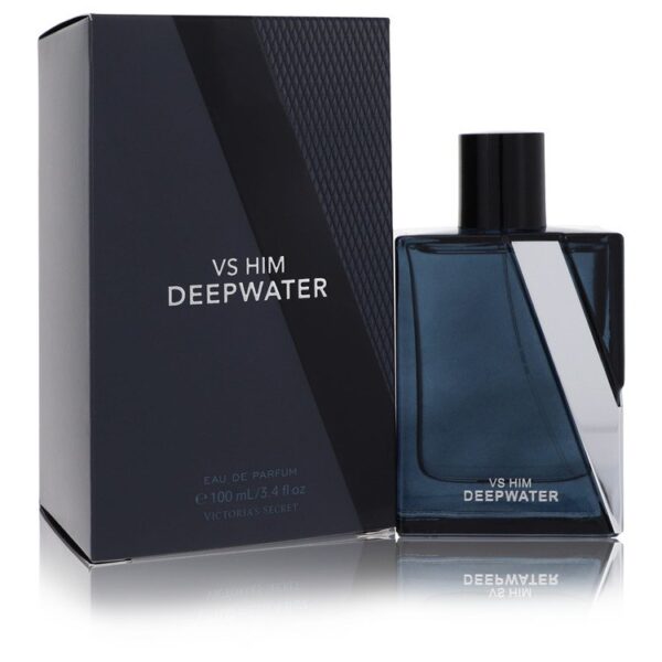 בקבוק בושם VS HIM DEEPWATER בנפח 100 מ"ל בעיצוב מודרני, המיוצר על ידי ויקטוריה'ס סיקרט.