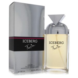 בושם "Iceberg Twice" לנשים, מגיע באריזת קרטון מבריק עם עיצוב מודרני, מכיל 100 מ"ל של Eau de Toilette עם פיית ריסוס.