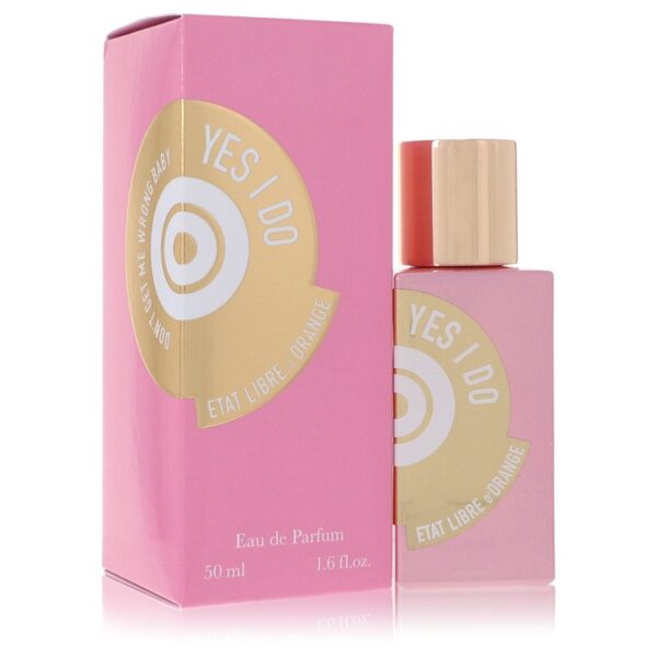 בקבוק בושם "YES I DO" של Etat Libre d'Orange בנפח 50 מ"ל, בעיצוב צבעוני עם קופסה ורודה.