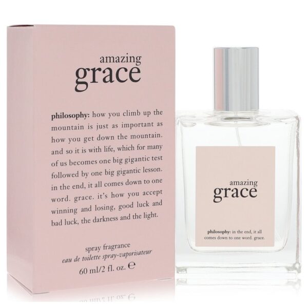 בושם "אAmazing Grace" עם תמצית ריח קלילה ונעימה, באריזת קרטון ורודה. הבושם מגיע בנפח 60 מ"ל ומיועד לשימוש יומיומי, משדר תחושת רעננות והרמוניה.