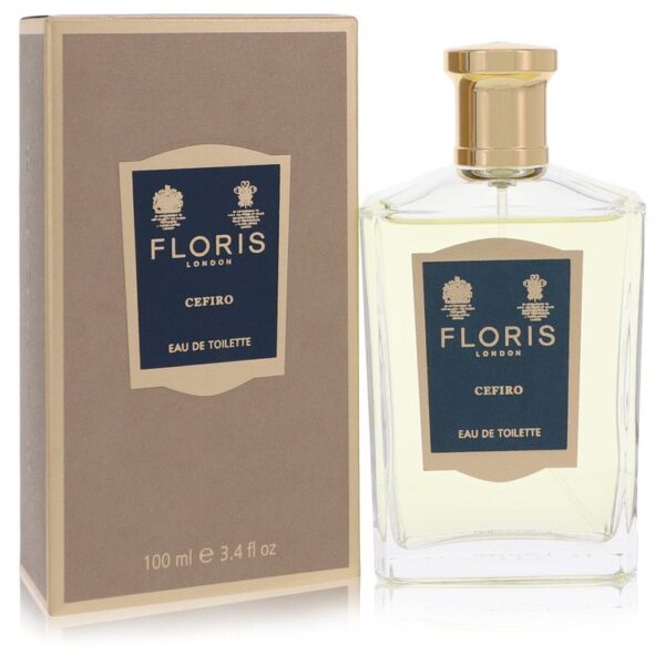 בקבוק של בושם "Cefiro" מבית "Floris London" בנפח 100 מ"ל, עם עיצוב אלגנטי וקליל, מתאים לשימוש יומיומי.