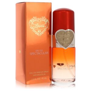 בקבוק בושם "Eau So Spectacular" עם עיצוב לב בצבעים חמים, בנפח 45 מ"ל, מציע ניחוח ייחודי שמתאים לאירועים מיוחדים.